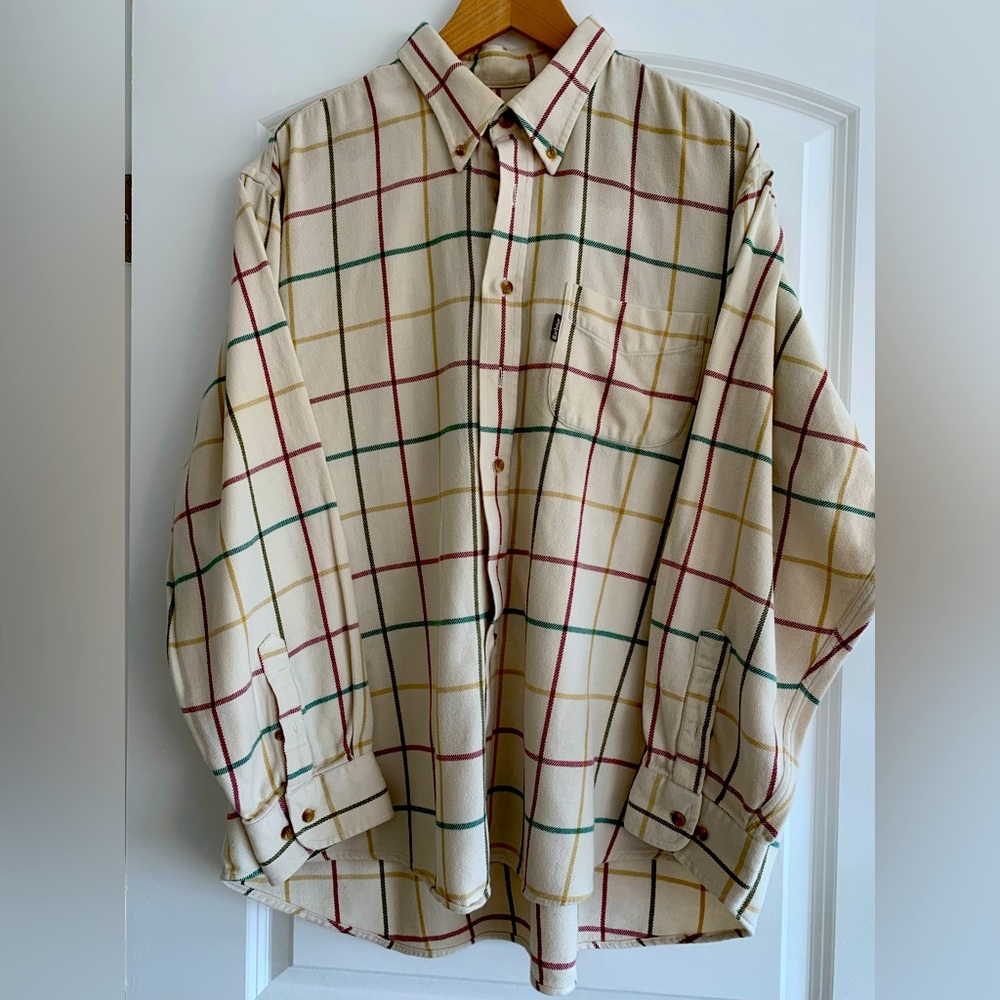 AMAZING Barbour “Heritage Shirt” Luxury Flannel Tattersall Shirt FLAWLESS - XL